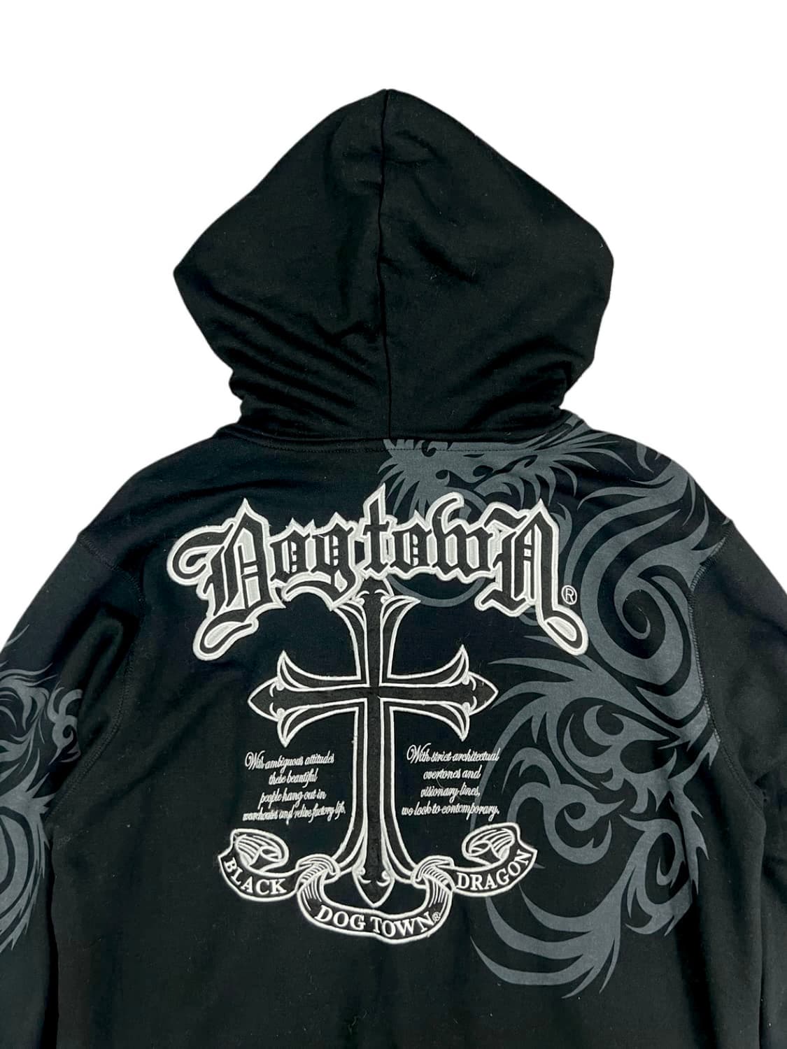 Dog Town black dragon hoodie zip 상품이미지2