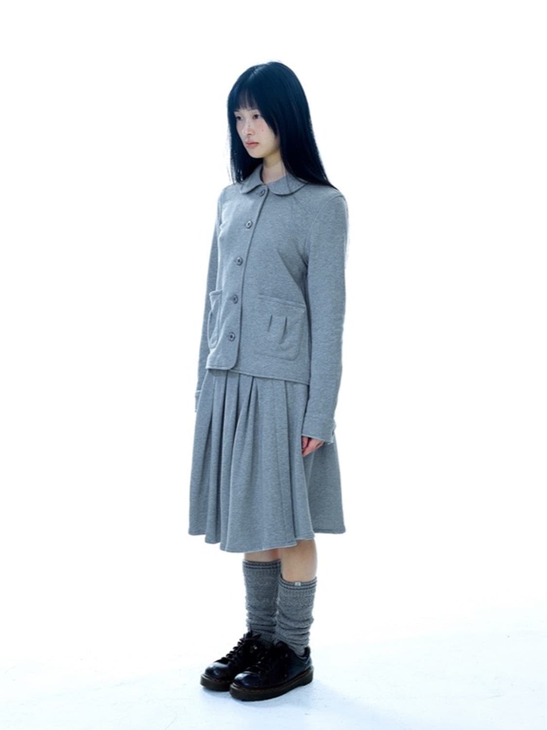 코이세이오 코지 셋업 멜란지 그레이 [2사이즈] 상품이미지2