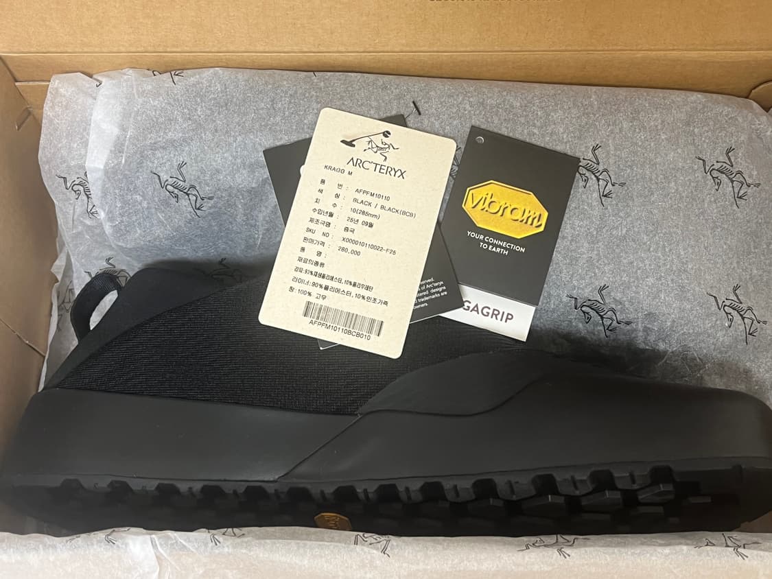 [285] 아크테릭스 크래그 슬립온 블랙 10사이즈  상품이미지2