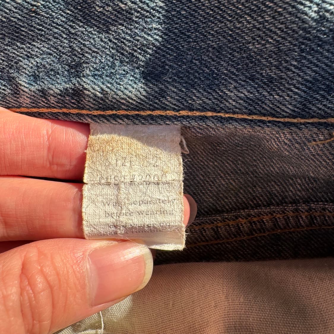 80s Sasson USA 로고 데님 배기 팬츠 상품이미지10