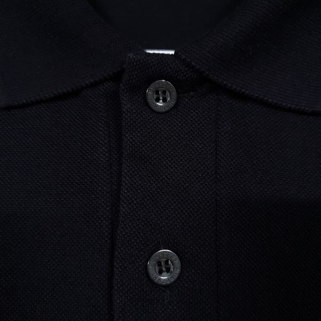 XL) 버버리 크레스트 기사 빅로고 반팔 카라티 폴로 피케 셔츠 블랙 상품이미지4