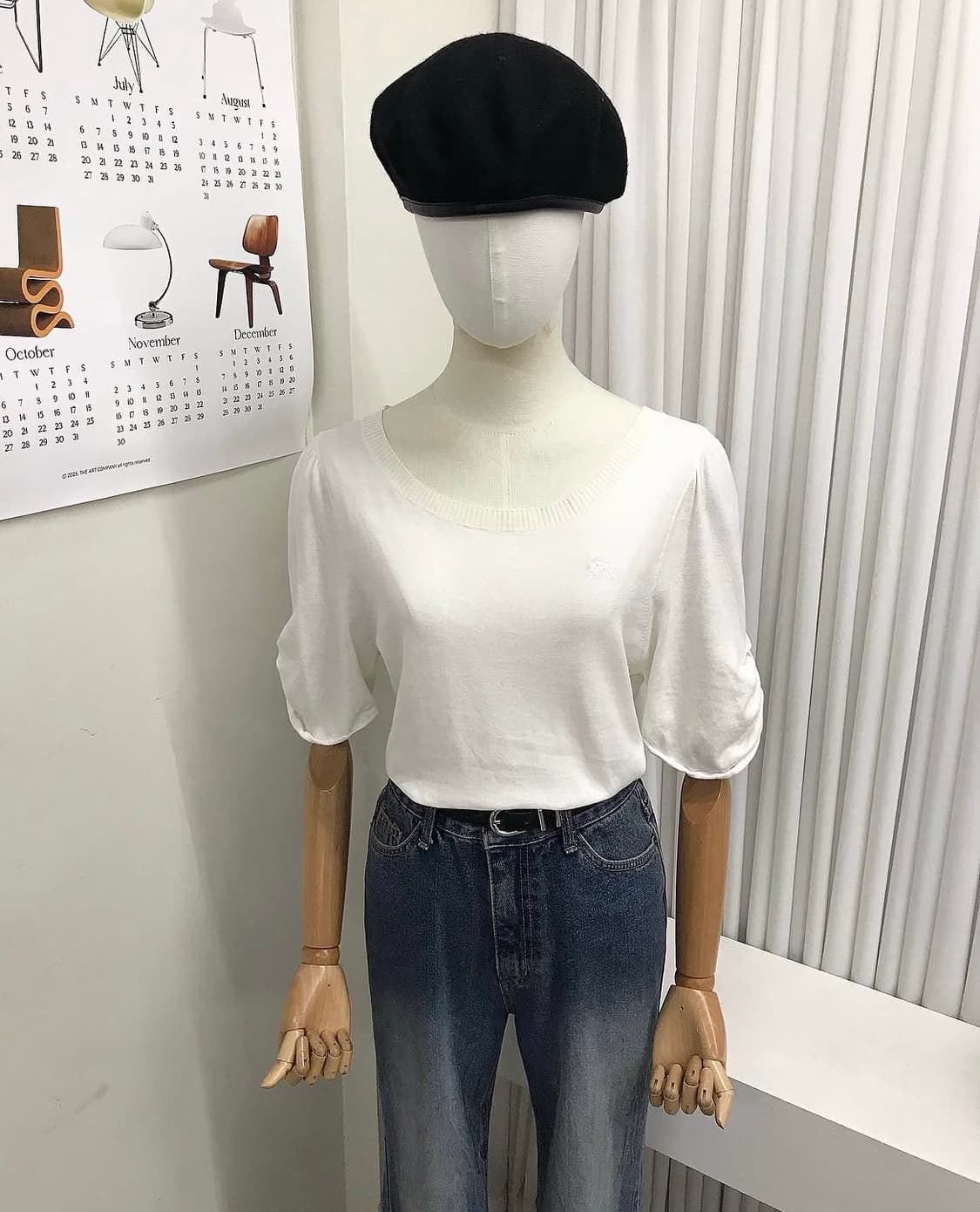 버버리 로고 화이트 셔링 반팔 니트 상품이미지6