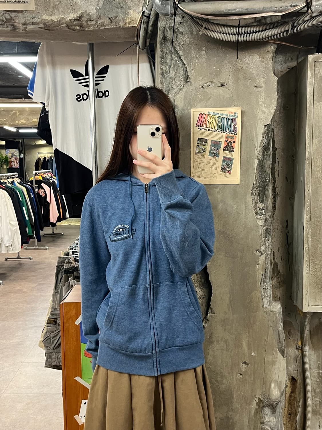 리바이스 후드집업 블루 S #csz889 상품이미지2