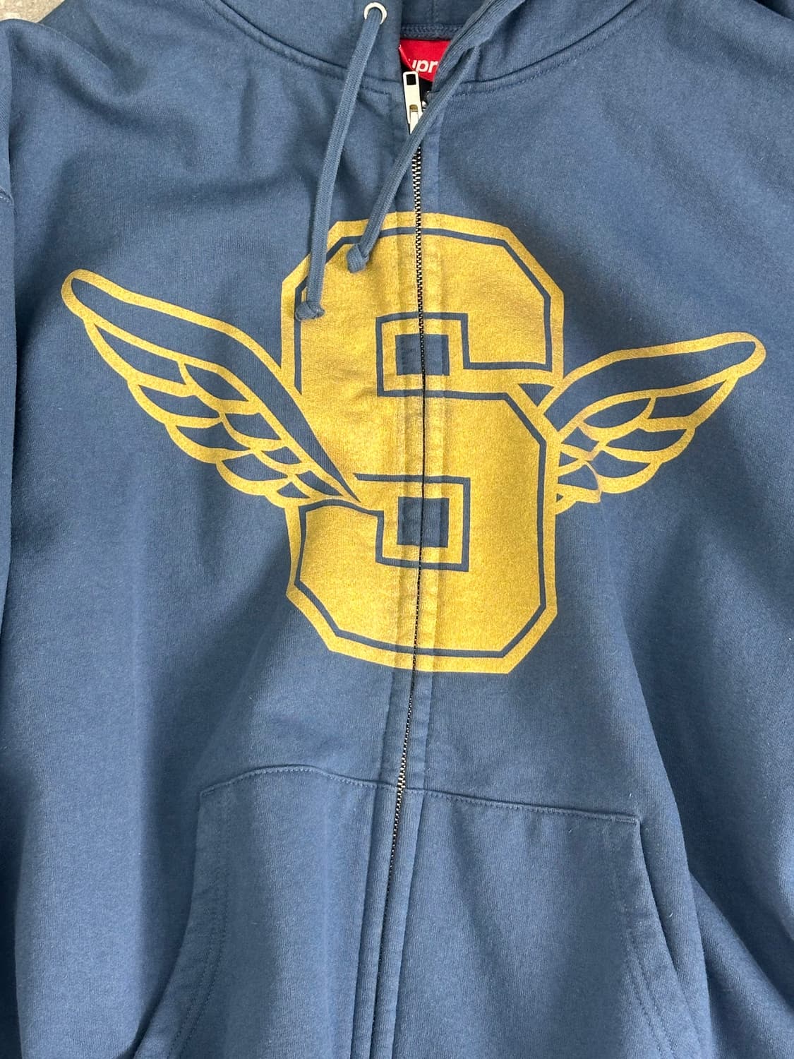 슈프림 윙스 집업 후드 스웨트셔츠 다크 블루 XL 상품이미지2