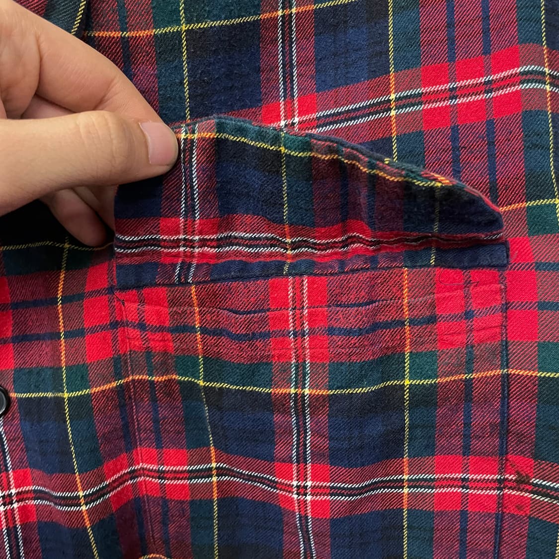 90s 폴로 랄프로렌 체크 엘보 패치 플란넬 셔츠 상품이미지4