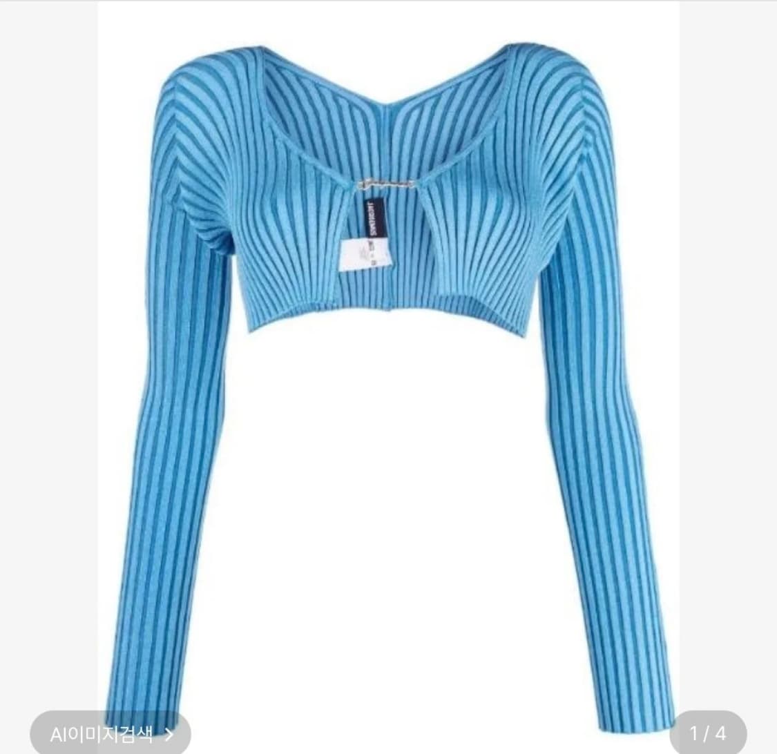 자크뮈스 프랄루 크롭 가디건 블루 38 상품이미지4