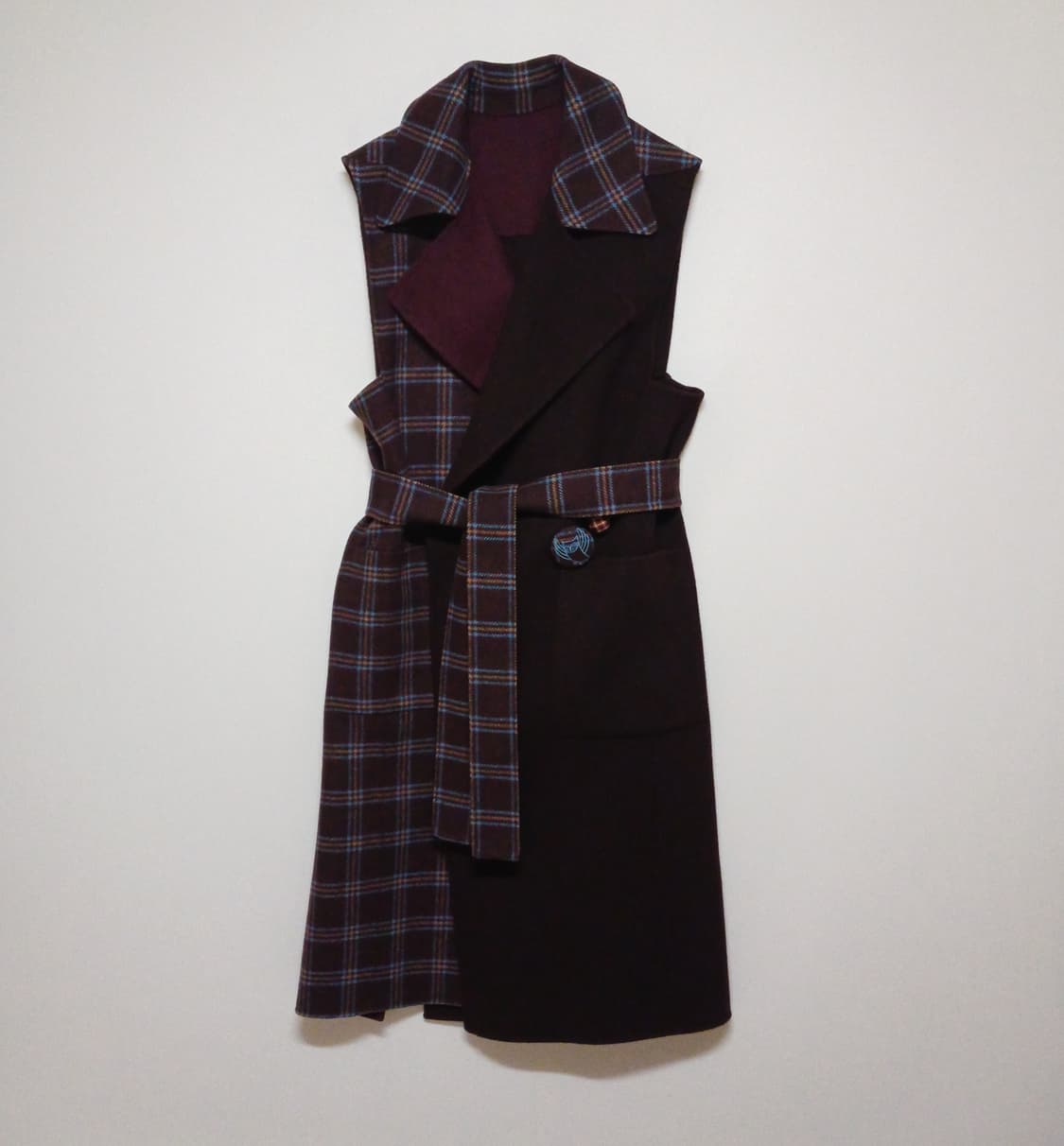 럭키슈에뜨 이태리 리버시블 베스트 롱 코트 상품이미지1