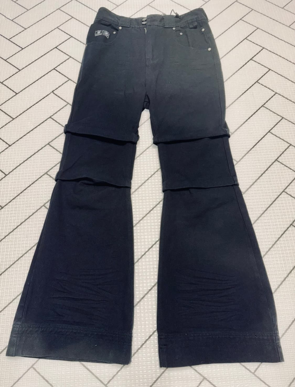 블랙 플레어 팬츠 상품이미지1