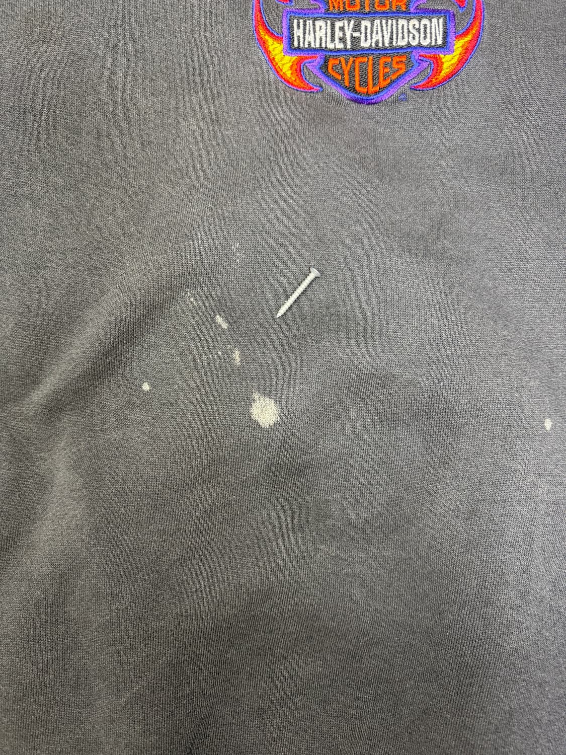 빈티지 90s 할리 데이비슨 플레임 자수 맨투맨 3XL 상품이미지6