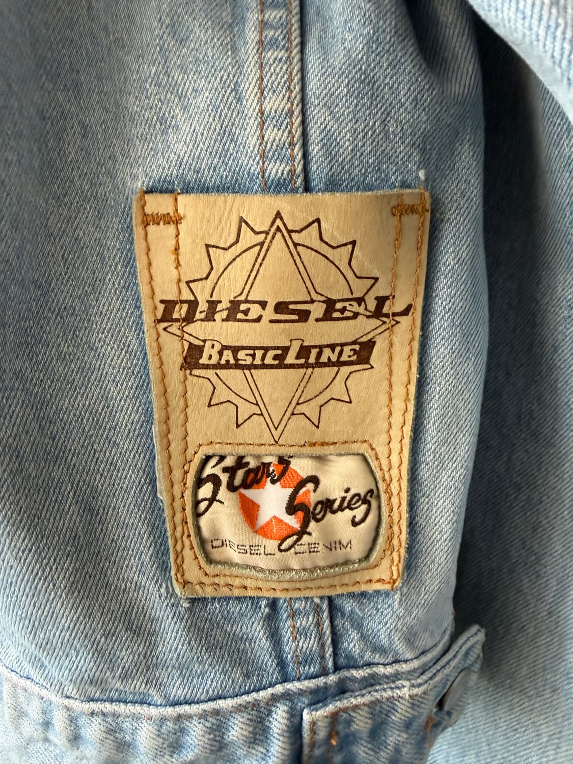 90s DIESEL Star Series 데님 트러커 자켓 L  상품이미지5
