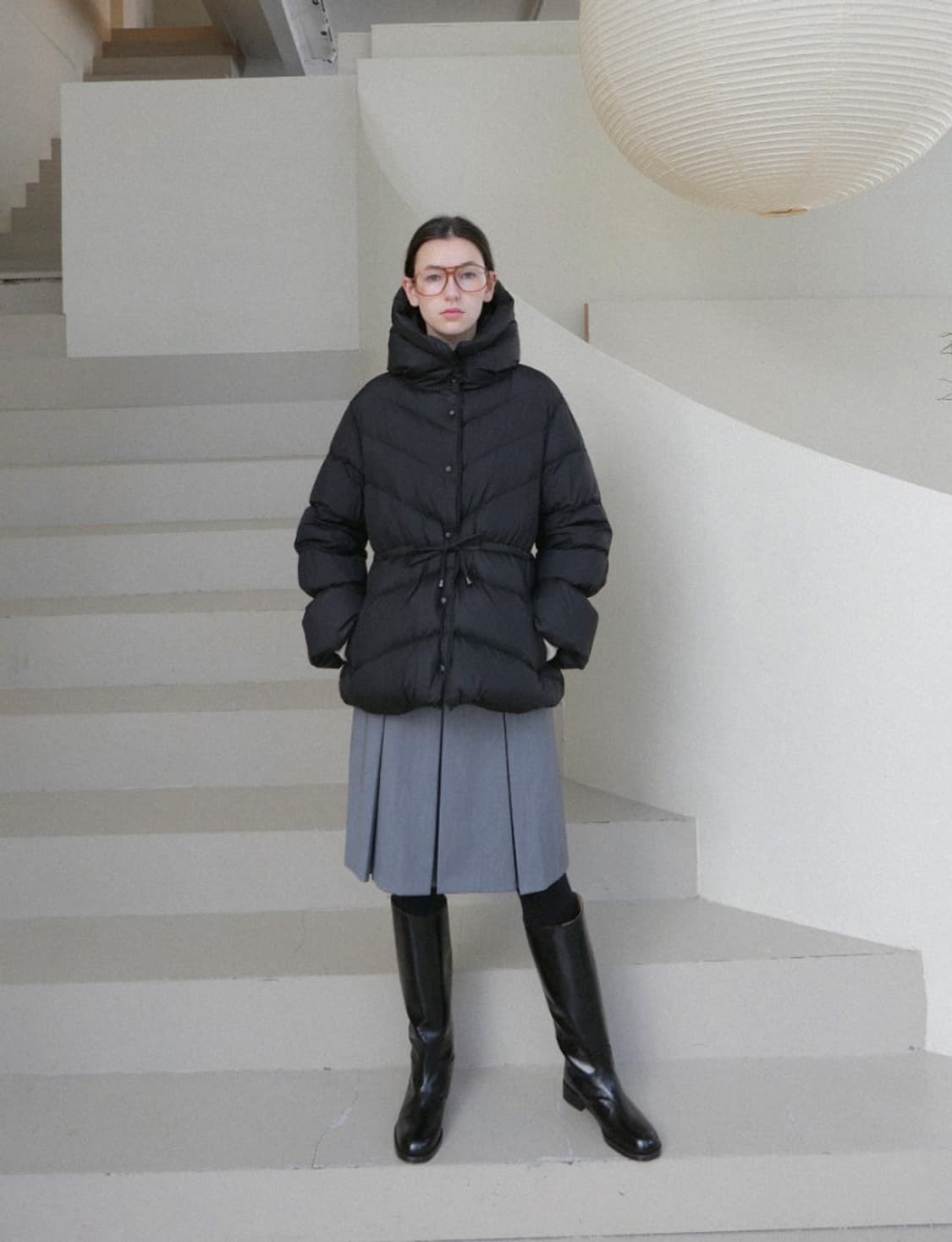 버앤버브 후드 덕다운 로지송 패딩 자켓 상품이미지2