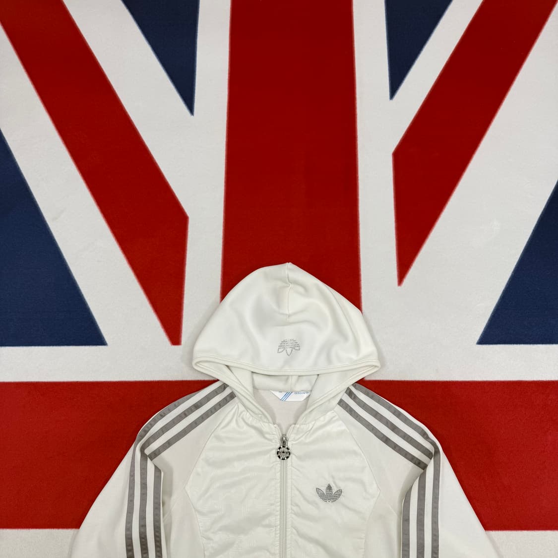 아디다스 화이트실버 후드 져지 여성 85 실측 44-55 상품이미지2