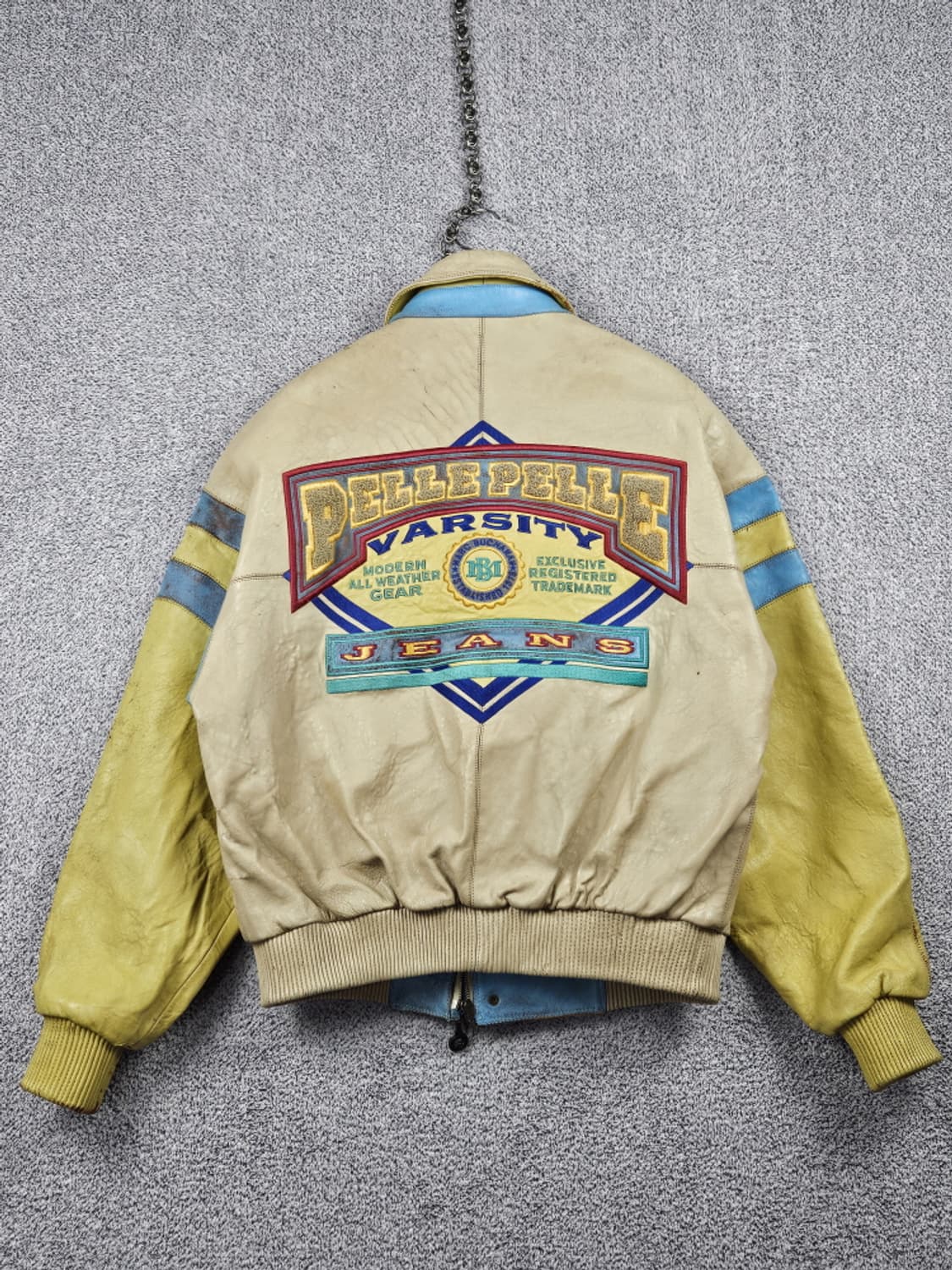 펠레펠레 모던올웨더기어 배색 트림 가죽 자켓 ( 42 ) / 10211  상품이미지1