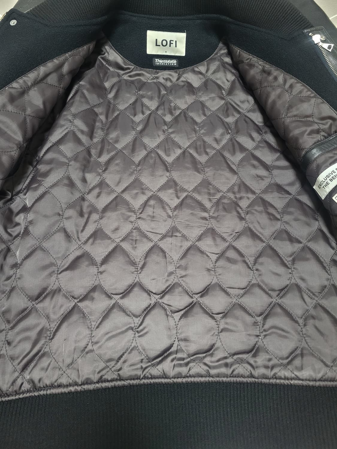 로파이 램스킨 배색 울 스타디움 자켓 M 상품이미지3