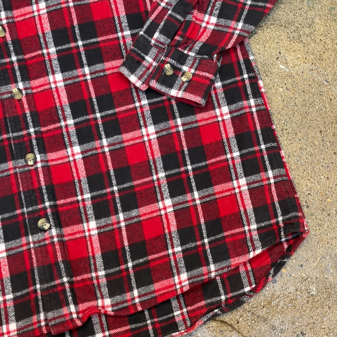 90s 미국 빈티지 샌드리버 헤비코튼 체크셔츠 상품이미지5