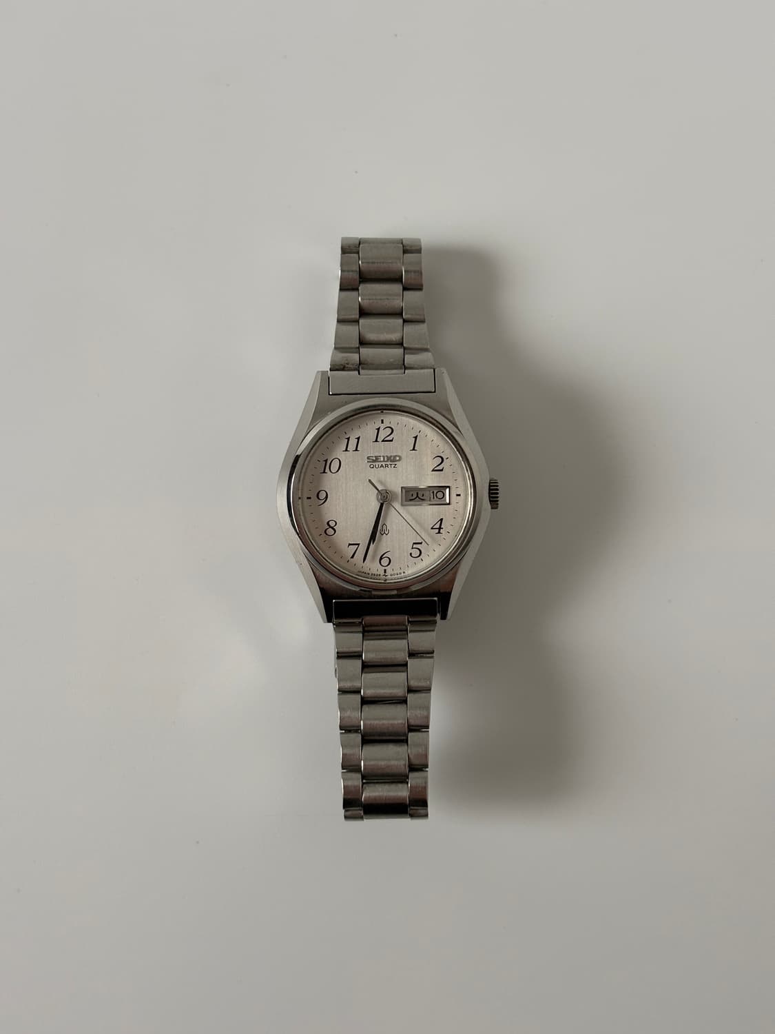 세이코 1980년도 빈티지 시계 아라빅 인덱스 실버 쿼츠 여성 상품이미지3