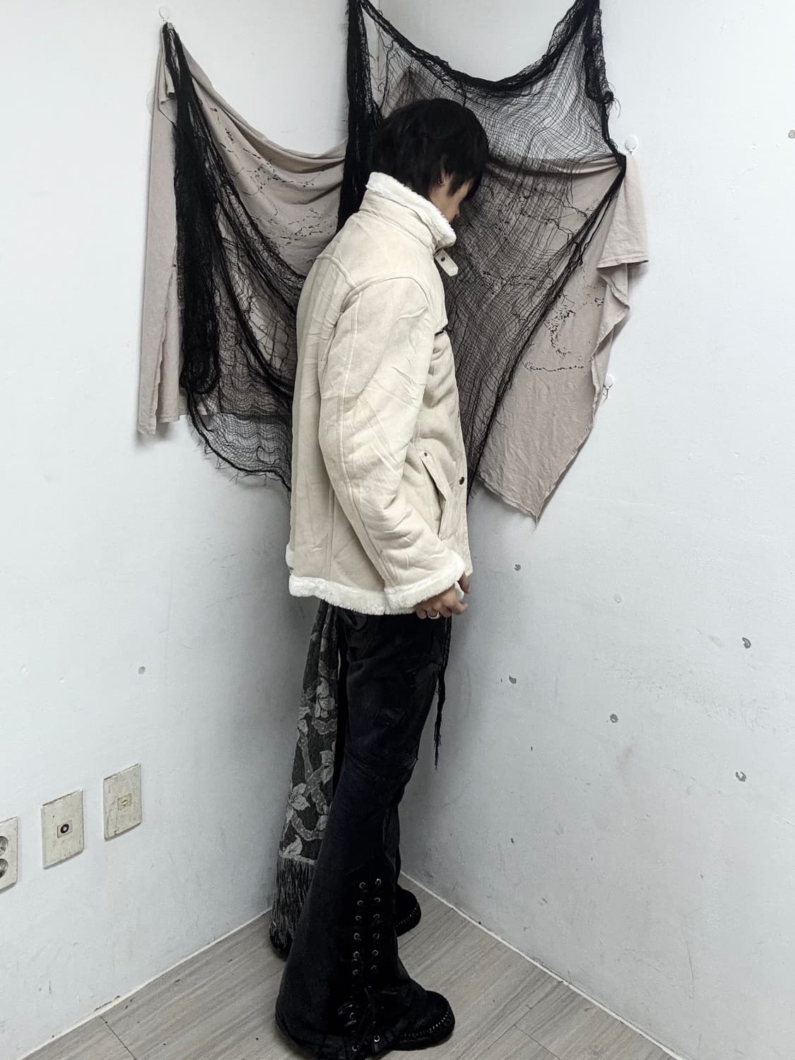 [ROUSHATTE]VKEI White Fur Trimming NeckB 상품이미지3