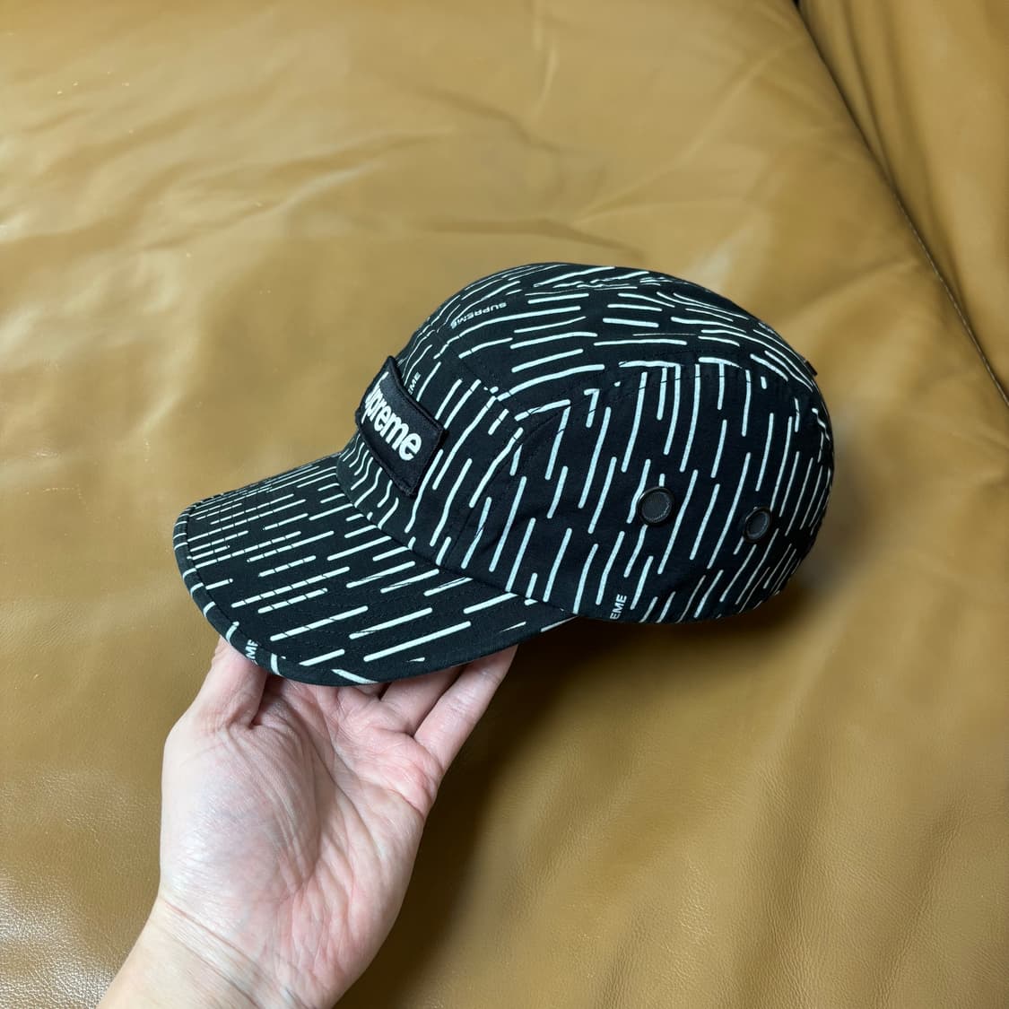 슈프림 캠프캡 모자 박스로고 밀리터리 블랙 상품이미지4