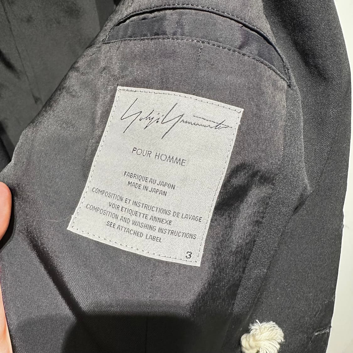 12aw 요지야마모토 어태쳐블 토글 블레이져 상품이미지7