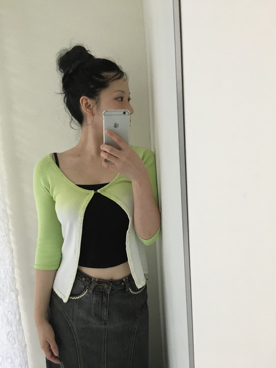 lime beads gradient knit cardigan 상품이미지3