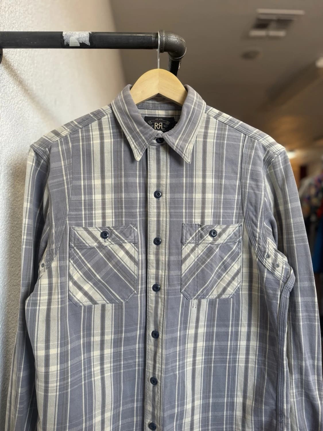 RRL 더블알엘 코튼 플란넬 체크 워크셔츠 상품이미지3