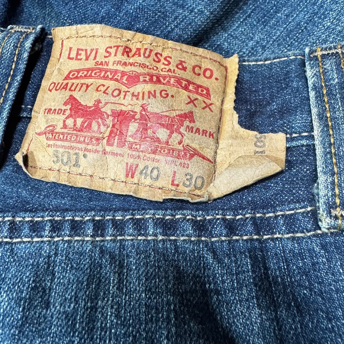 리바이스 501 데님팬츠 40X30 상품이미지6