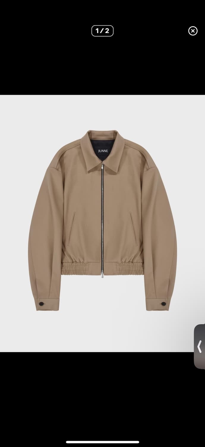 준느 베이지 도비 블루종 L 팝니다 상품이미지1