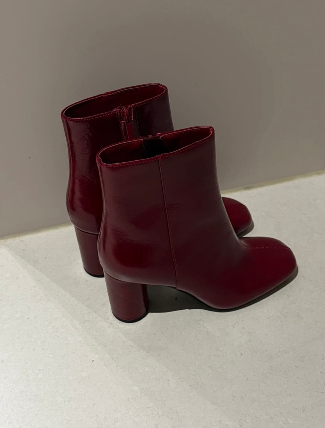 Zara burgundy red ankle boots 상품이미지1