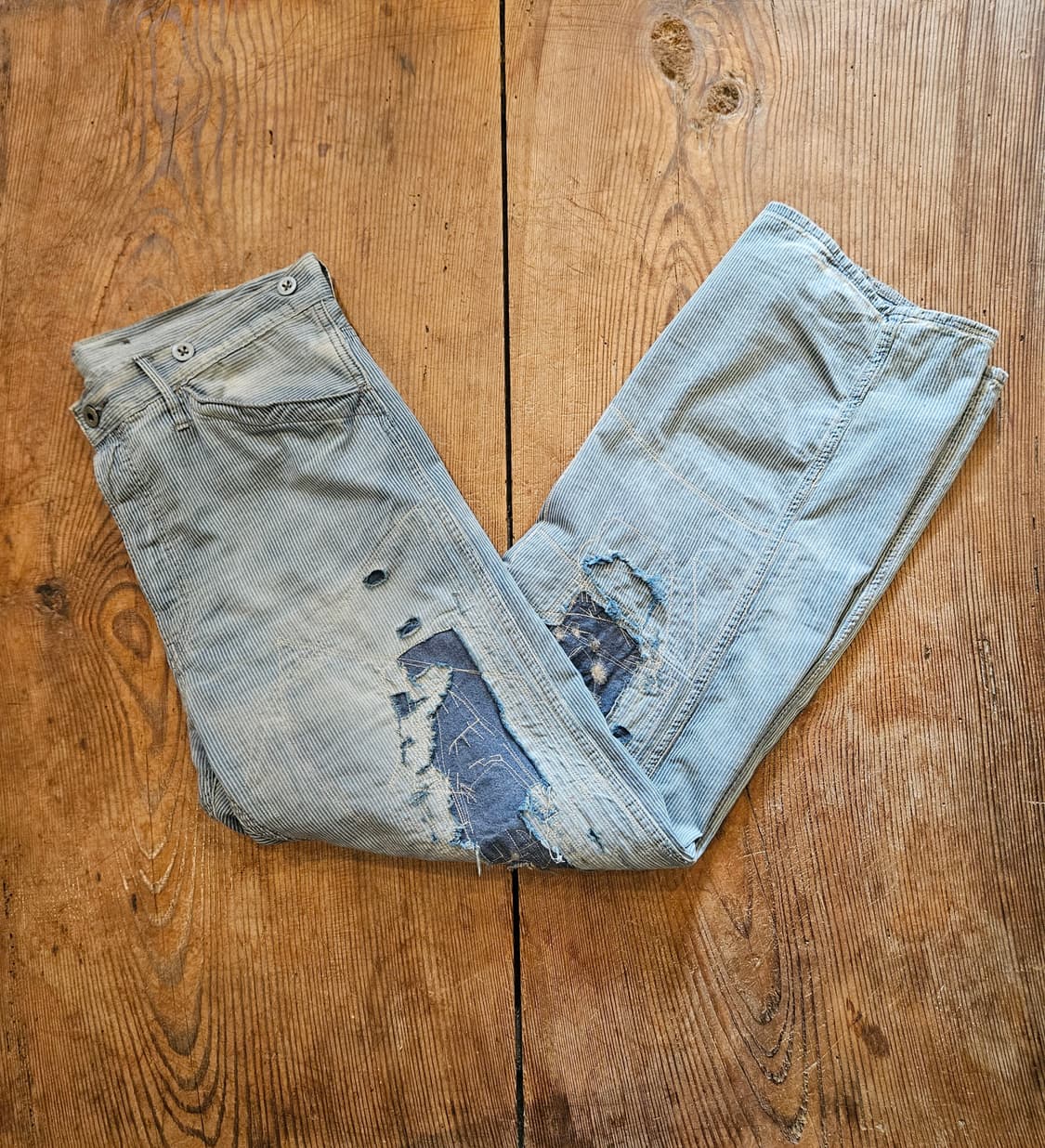 더블알엘 히코리 리페어 5포켓 데님 팬츠  상품이미지1