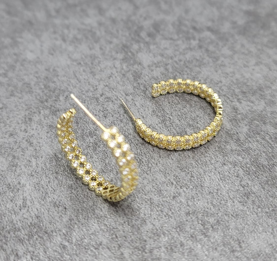 pave tennis earrings 상품이미지4