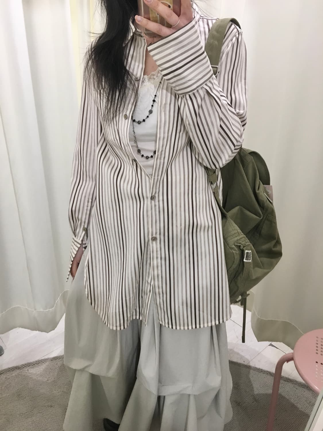 조르쥬레쉬 스트라이프 y2k 포멀 셔츠 상품이미지2