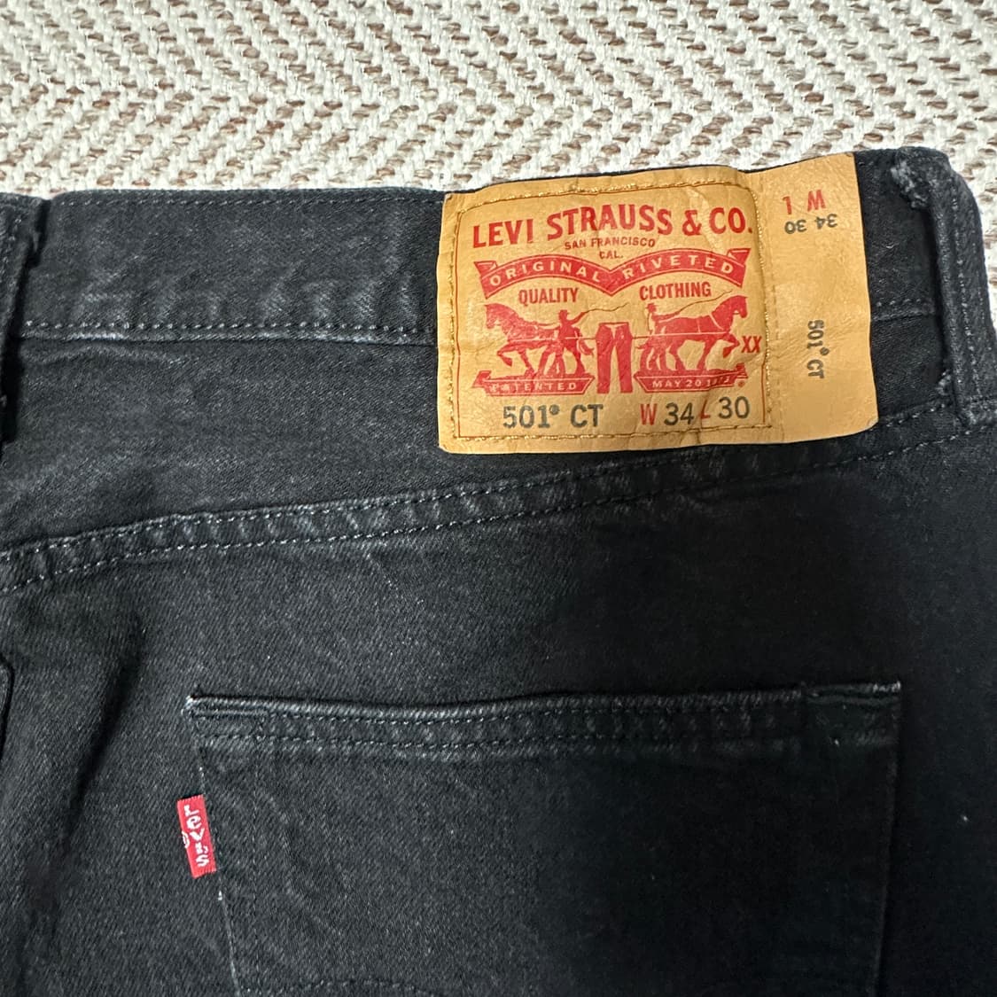 LEVI'S 501 black denim pants 상품이미지3