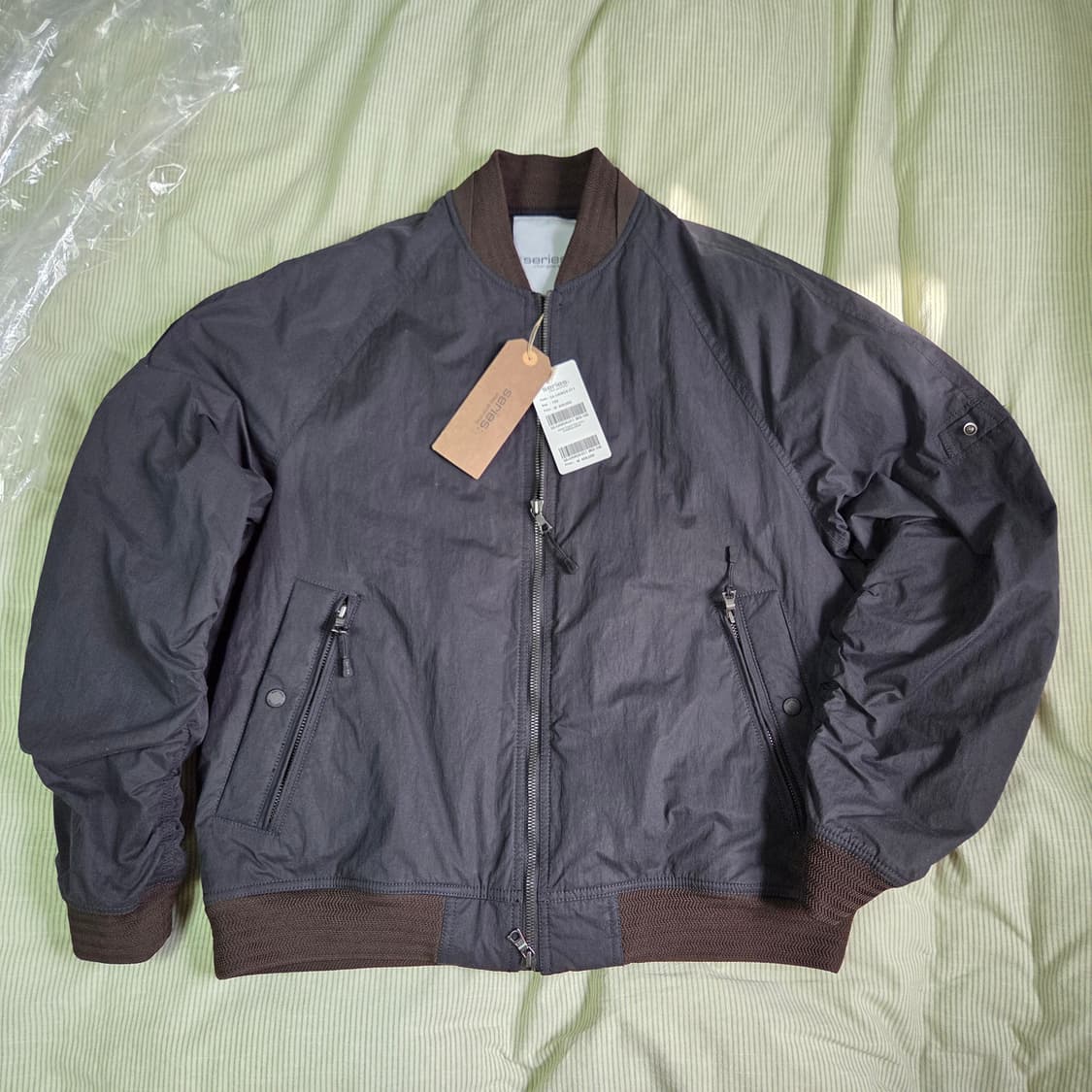 코오롱 시리즈(series) 워싱 ma-1 블랙 100 / 마원 항공점퍼 상품이미지3