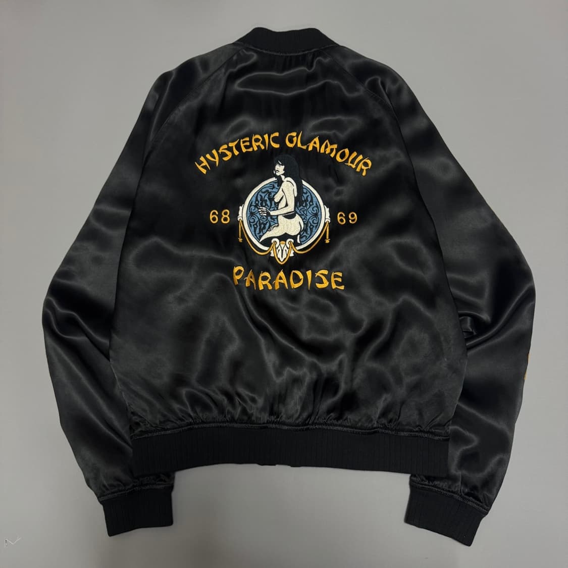 히스테릭글래머 17ss 블랙컬러 파라다이스 수베니아 실크 스카잔 자켓 상품이미지8