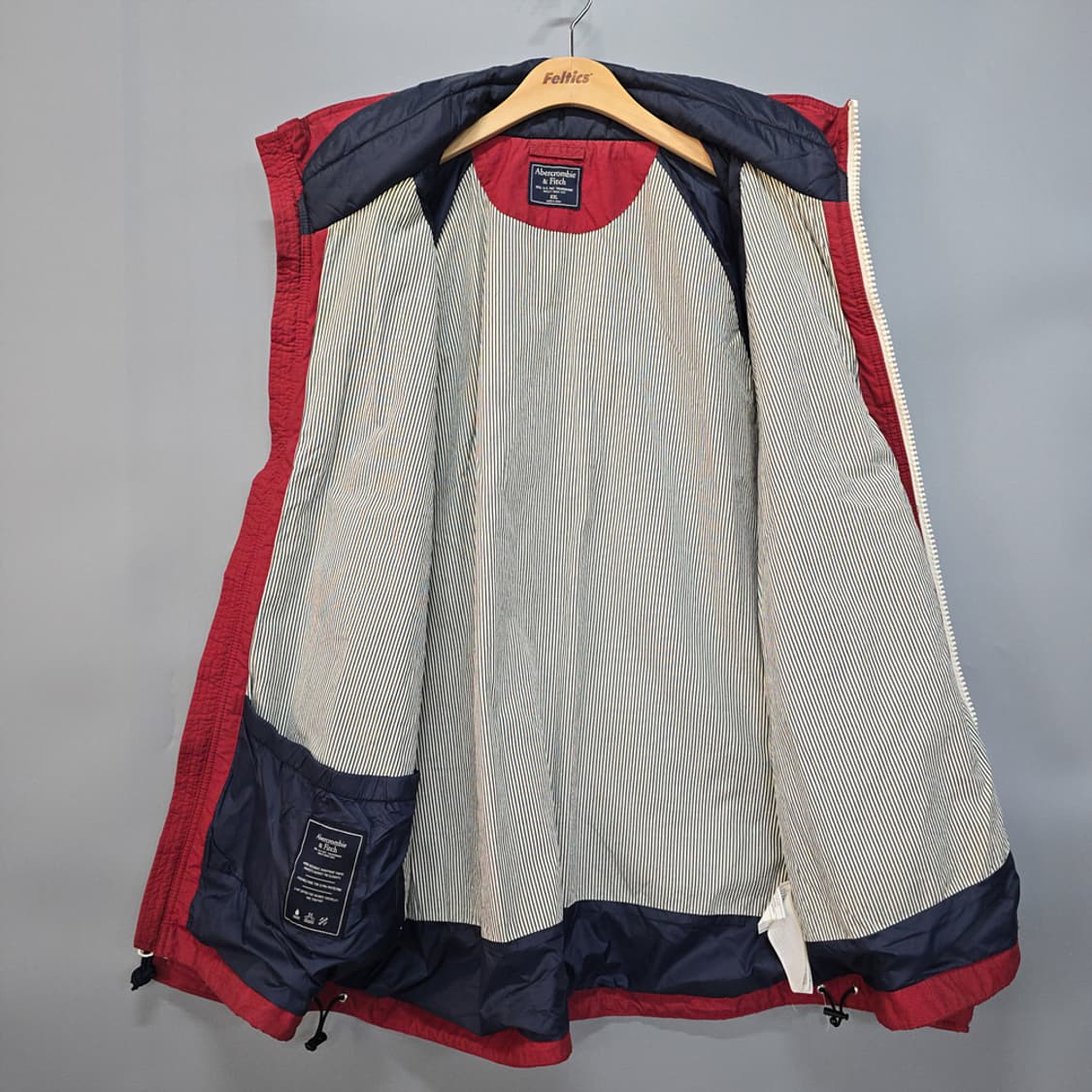 아베크롬비앤피치 후드 바람막이 레드 자 XXL 상품이미지5