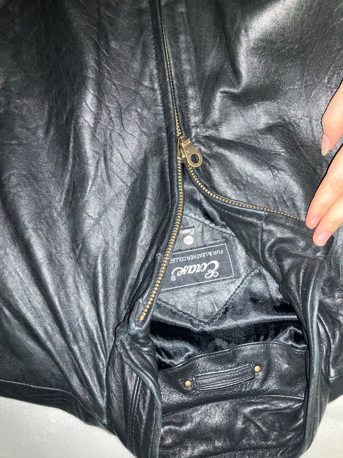 빈티지 가죽자켓 레더 블루종 레더 봄버자켓 상품이미지4