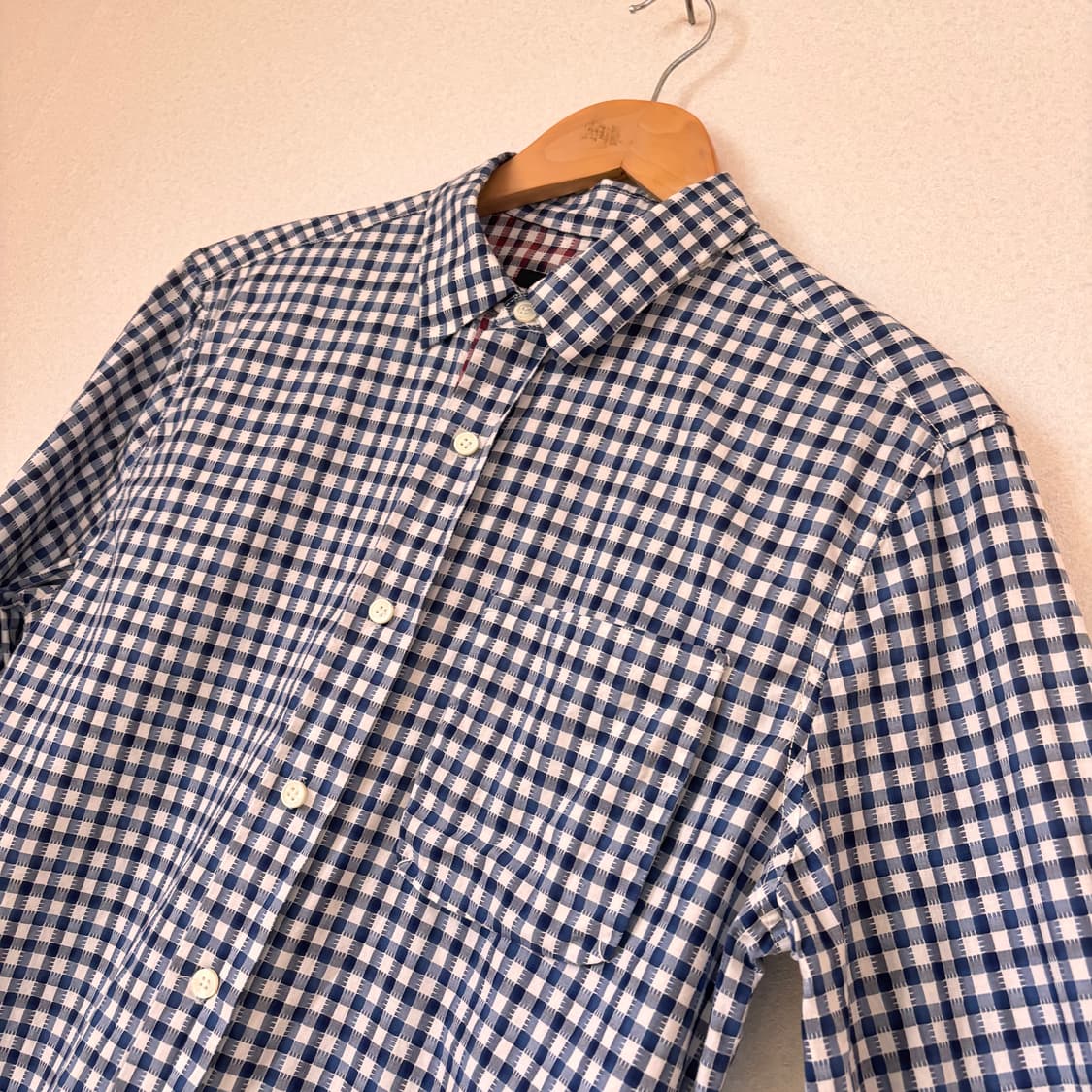 시스템 옴므 슬림 100 체크 셔츠 남방 입체 디테일 15SS 상품이미지5