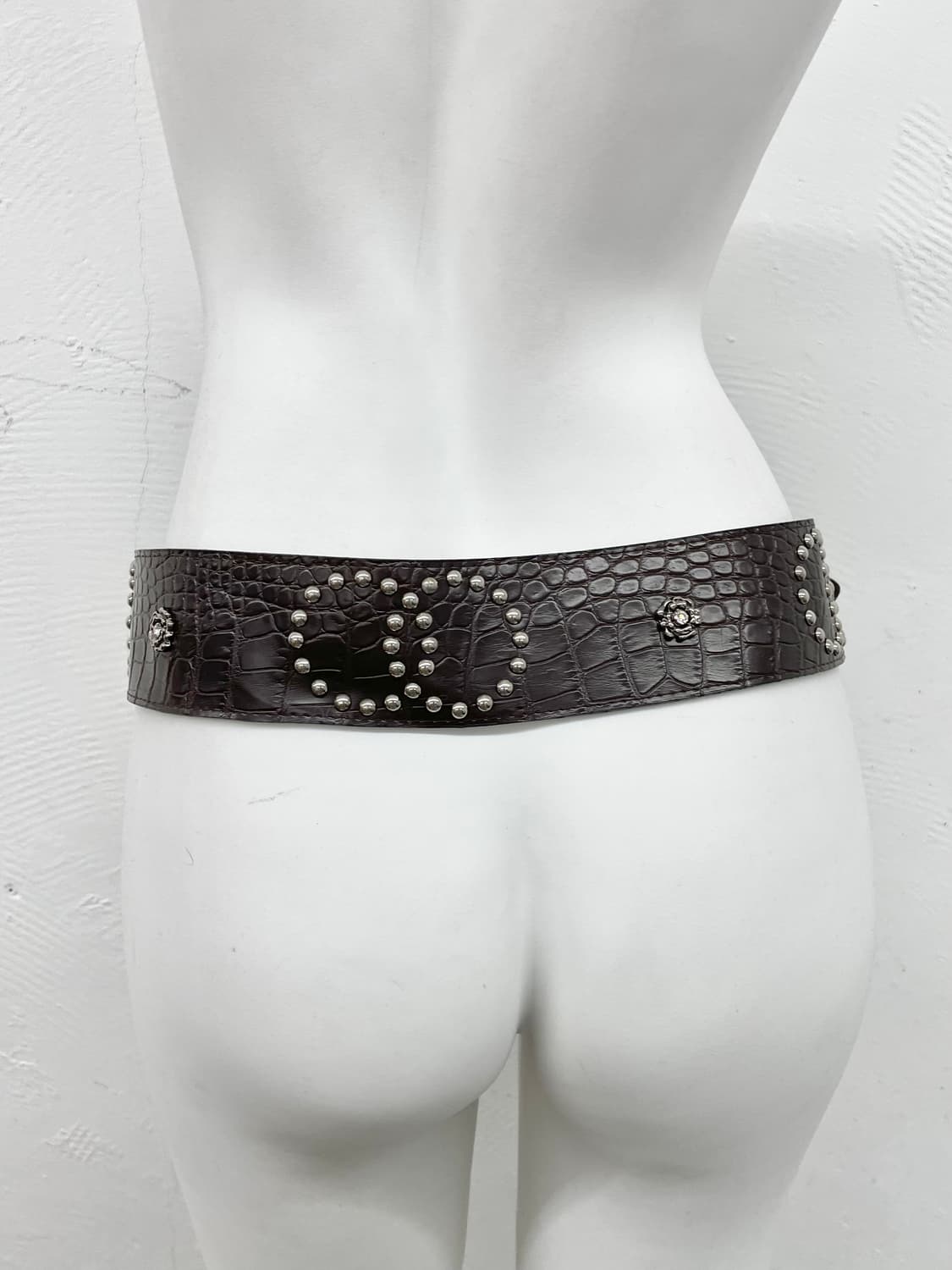 오리엔탈 스터드 큐빅 와이드 벨트 상품이미지3
