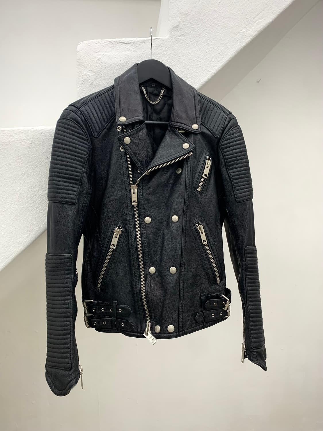 Biker lambskin leather rider jacket  상품이미지1