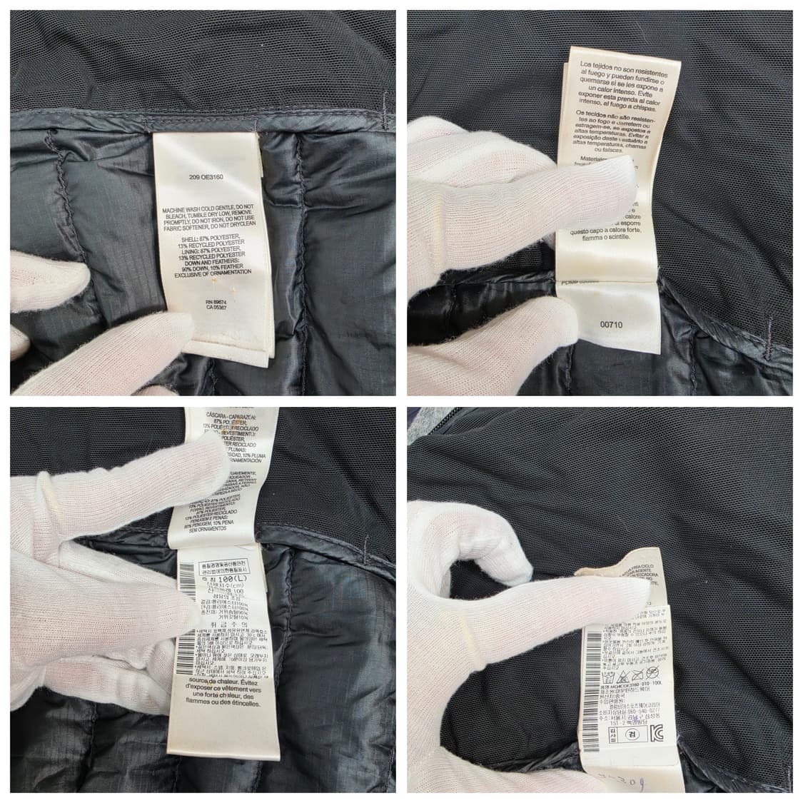 마운틴 하드웨어 다운 후드 패딩 자켓 집업 점퍼 100 L 사이즈 상품이미지10