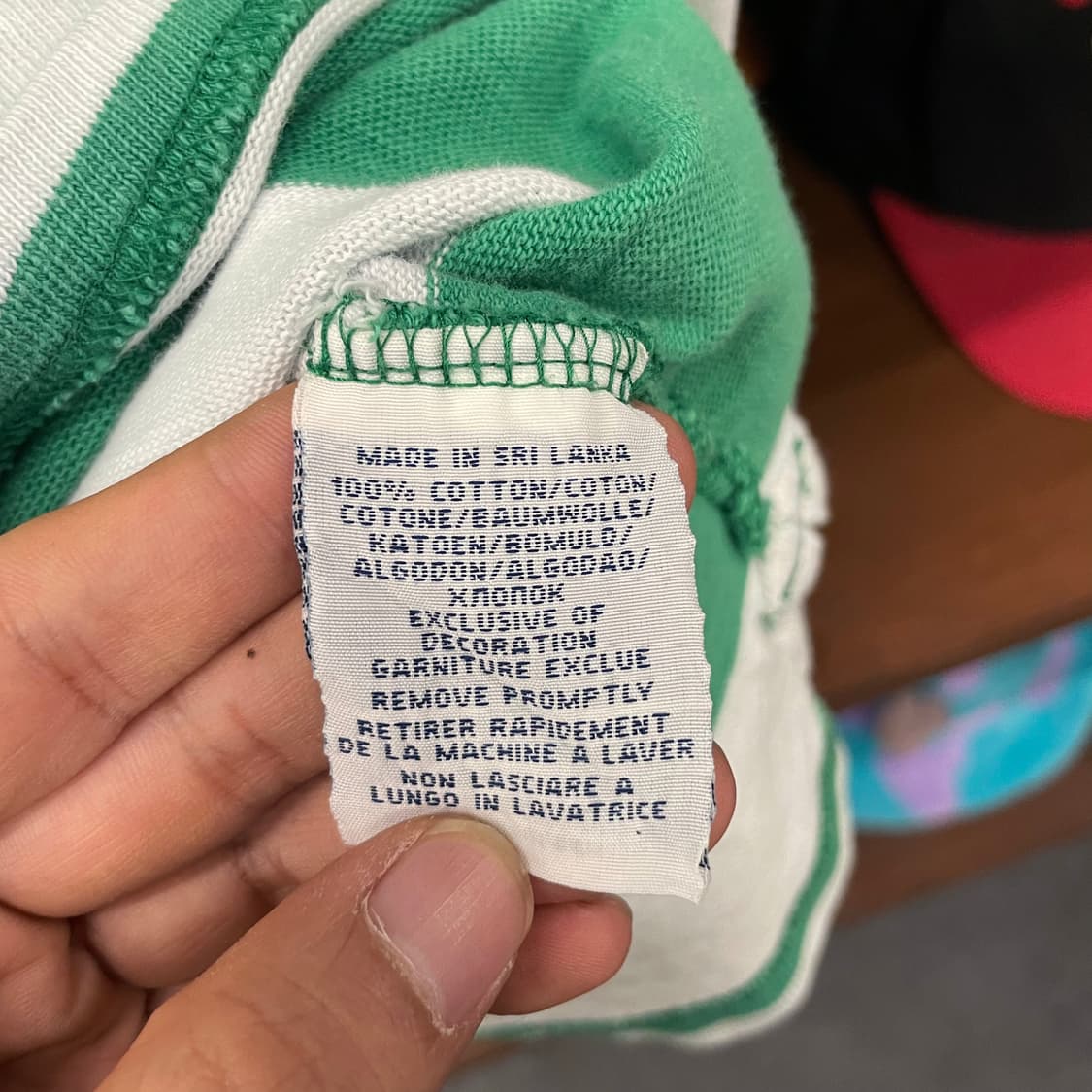 폴로 랄프로렌 그린 스트라이프 플래그 로고 와펜 프레피 럭비티 셔츠 상품이미지8