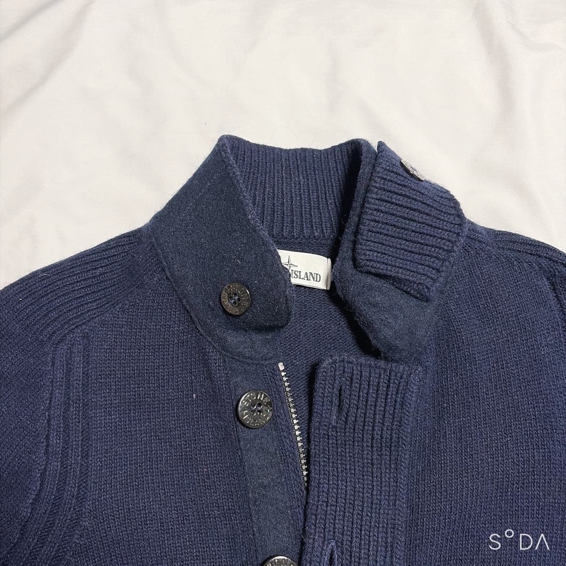 스톤아일랜드 램스울 가디건 네이비 M 상품이미지3