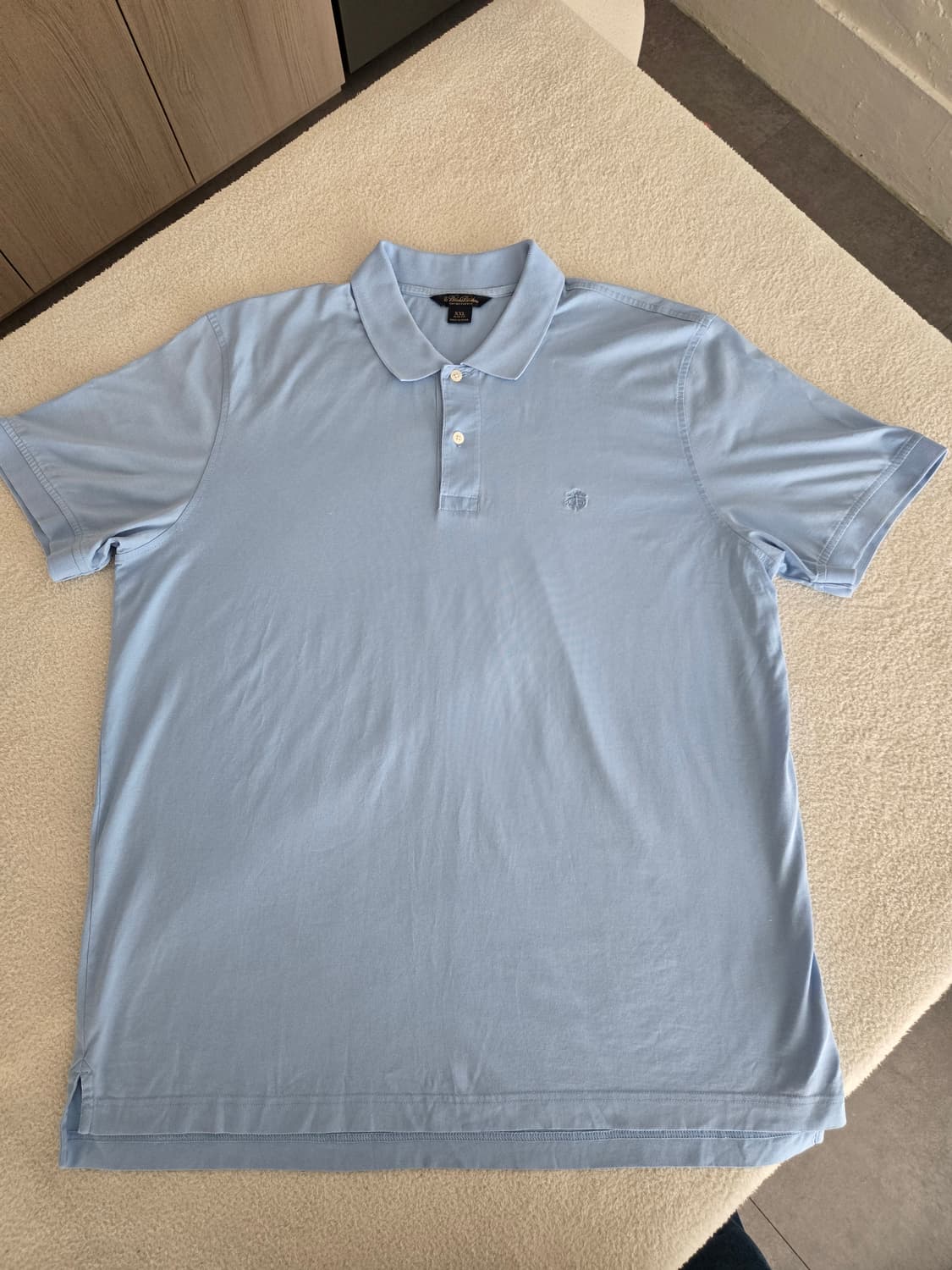 브룩스브라더스 반팔 카라티 셔츠 하늘색 상품이미지2