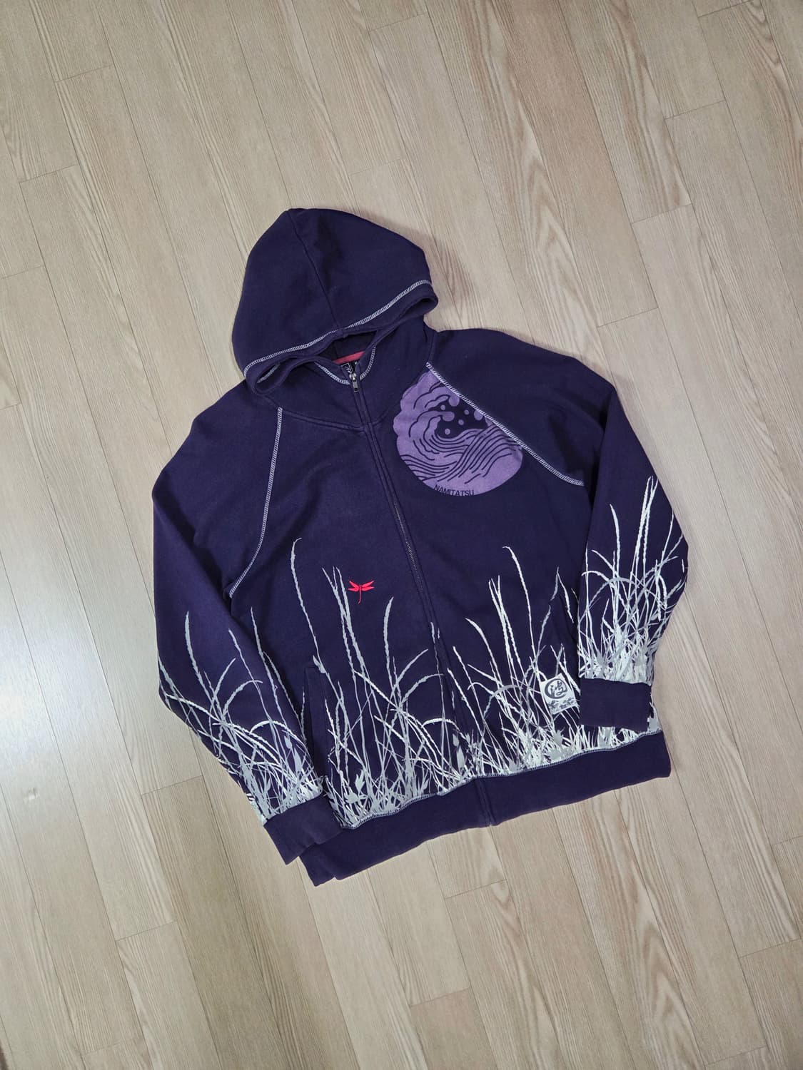 NAMITATSU 퍼플 집업 후드 재킷 상품이미지1