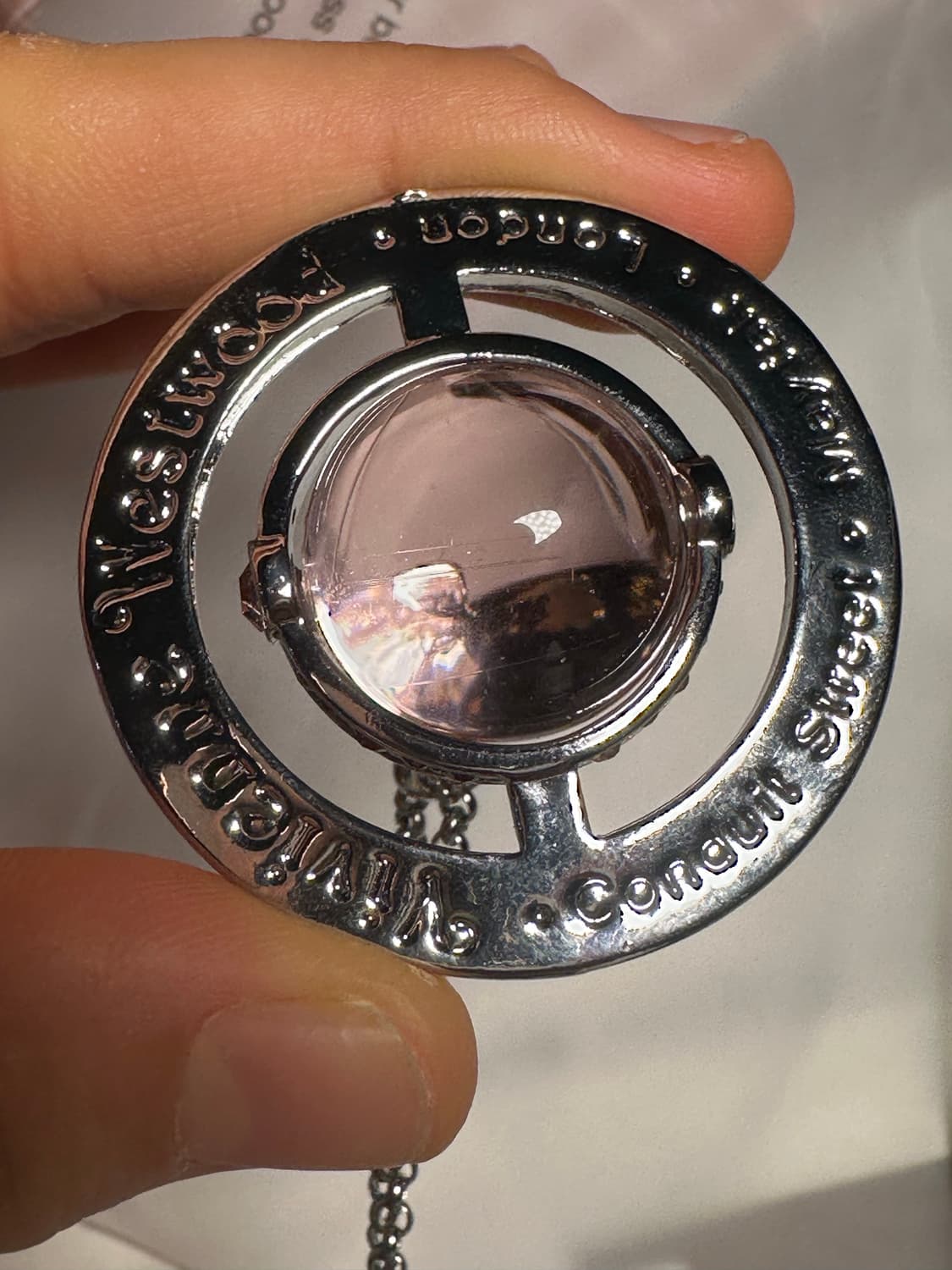 비비안웨스트우드 오브 빅 핑크 목걸이 orb 상품이미지3