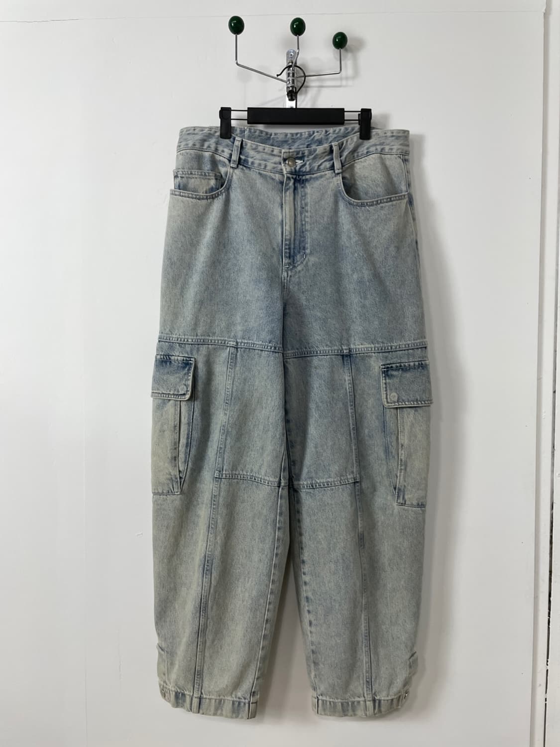 솔리드 옴므 워시드 데님 카고 팬츠  상품이미지2