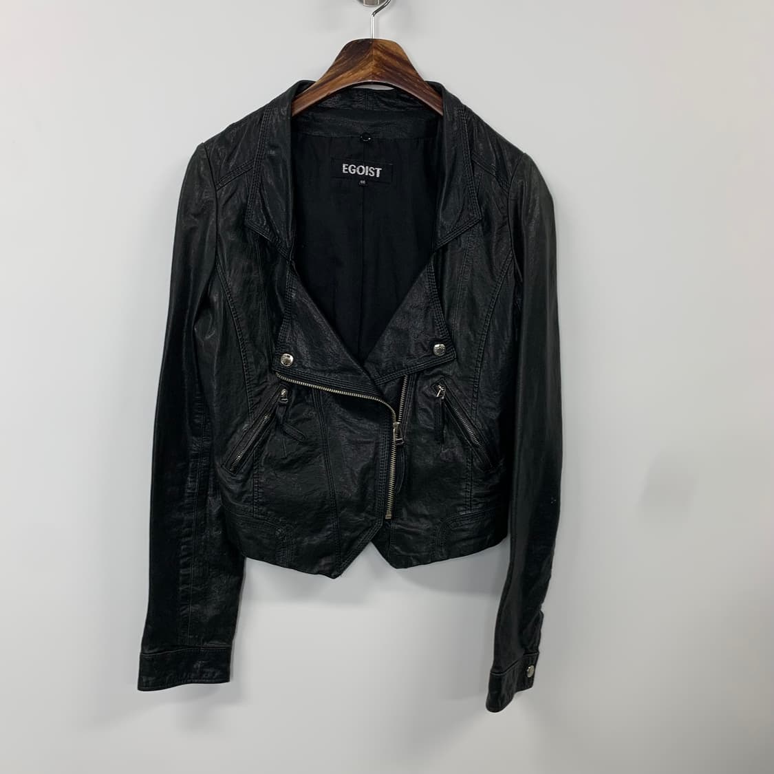 에고이스트 블랙 양가죽 레더 자켓 상품이미지3