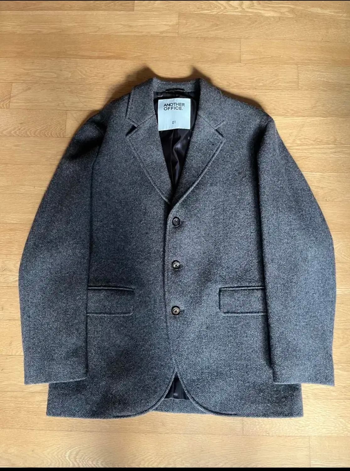 [1] 어나더오피스 3button 자켓 셔틀랜드 해링본 상품이미지2