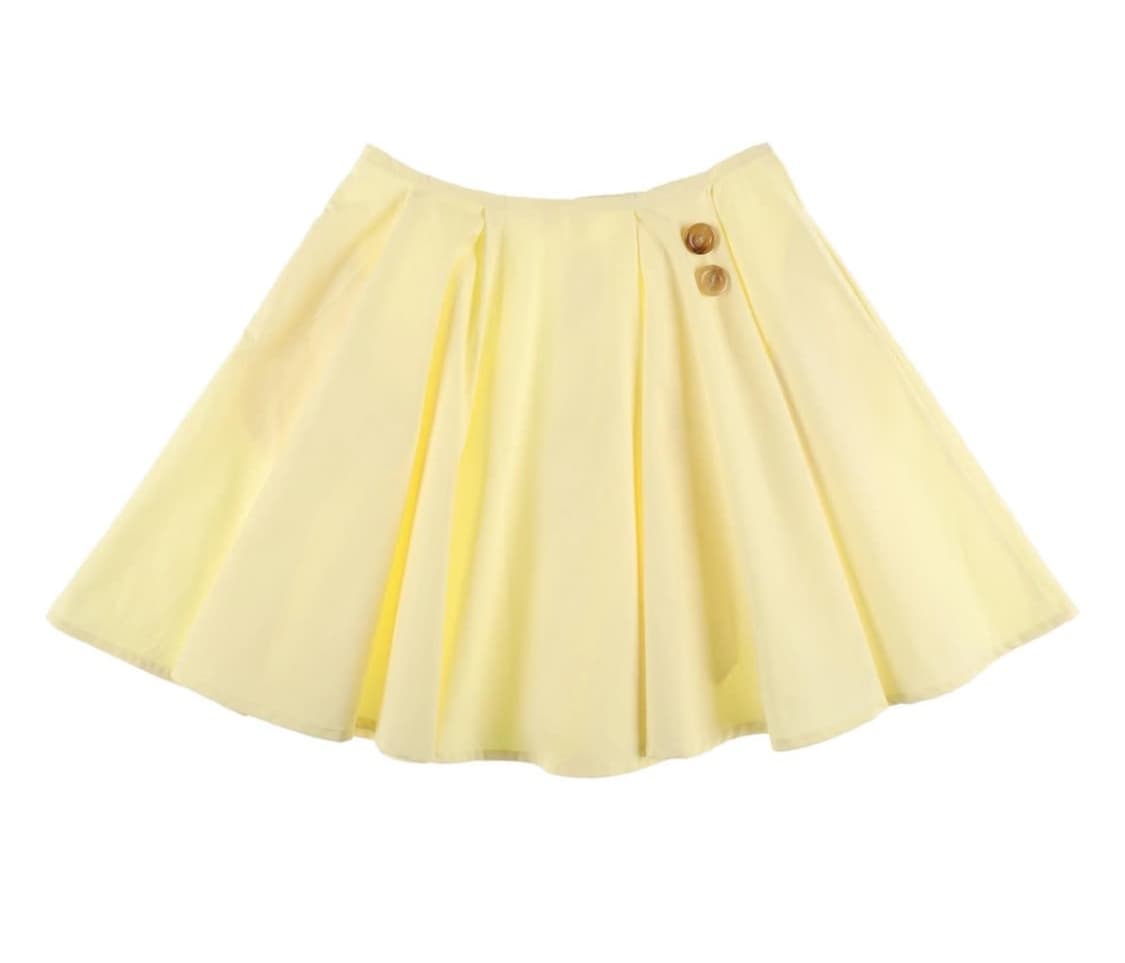 온스카 코튼 플레어 스커트 레몬 상품이미지1