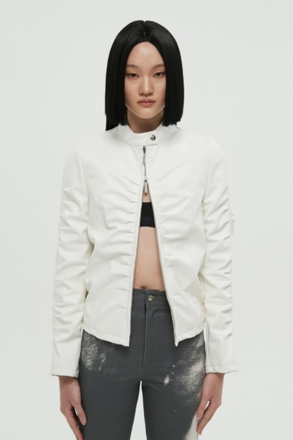 나체 셔링 레더 자켓 상품이미지1